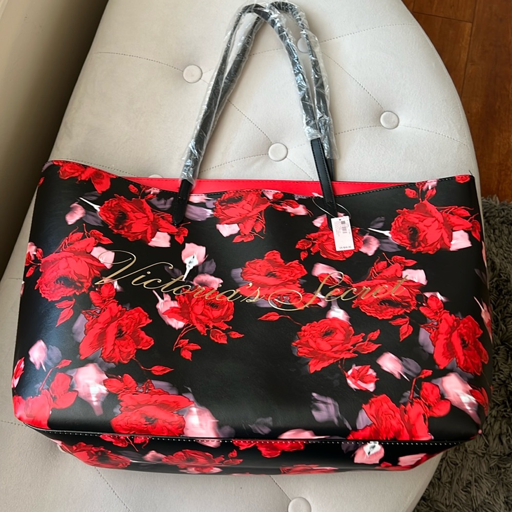 Victoria Secret Limited Edition 2019 Large Red Floral Tote bag